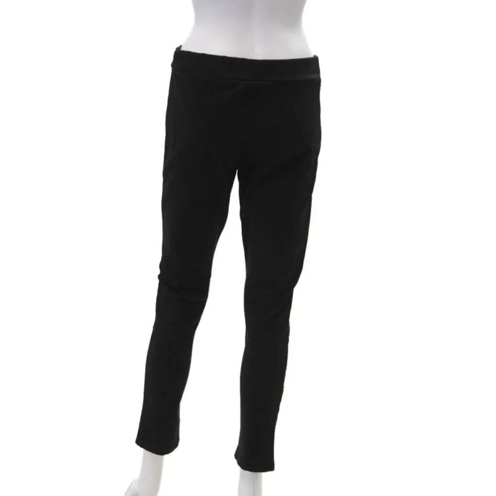 Flora Ashley Womens Sequined Stretch High-Rise Tapered Pants Black Size M